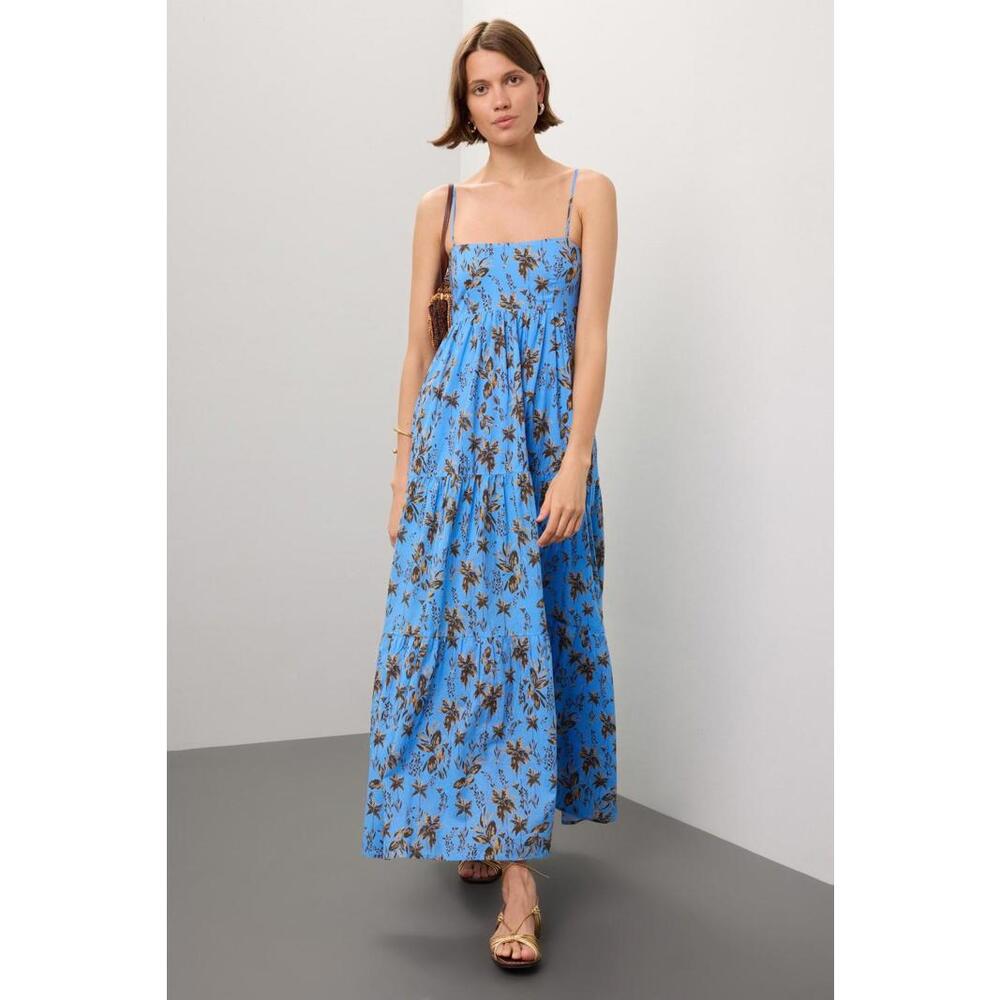 KIVARI Blue Graphic Paola Maxi Dress Size 2